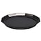 Service Ideas Paneled Tray with Removable Insert, 9"diameter, Stainless Steel, Black Onyx TRPN119RIBSBX - alternate 1